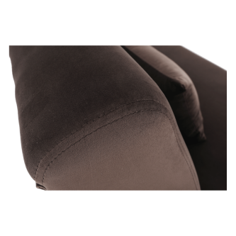 Canapea extensibilă, material textil Velvet maro, FASTA