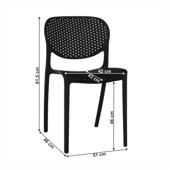 Scaun, negru, FEDRA NEW