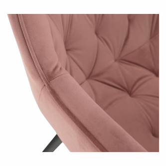 Fotoliu de design, material textil Velvet roz, FEDRIS