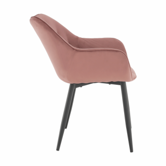 Fotoliu de design, material textil Velvet roz, FEDRIS