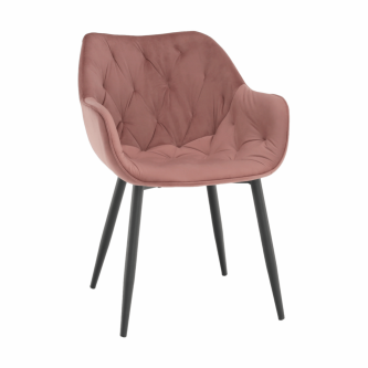 Fotoliu de design, material textil Velvet roz, FEDRIS