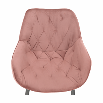 Fotoliu de design, material textil Velvet roz, FEDRIS
