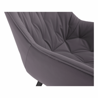 Fotoliu de design, material textil gri, FEDRIS