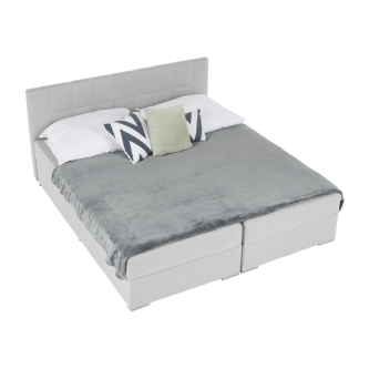 Pat tip BOXSPRING 160x200, gri deschis, FERATA KOMFORT