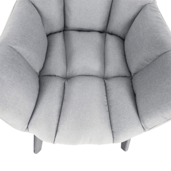 Fotoliu de design, gri/negru, FONDAR