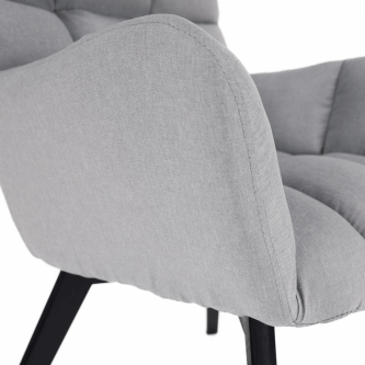 Fotoliu de design, gri/negru, FONDAR