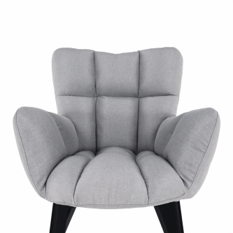 Fotoliu de design, gri/negru, FONDAR