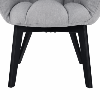 Fotoliu de design, gri/negru, FONDAR