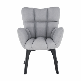 Fotoliu de design, gri/negru, FONDAR