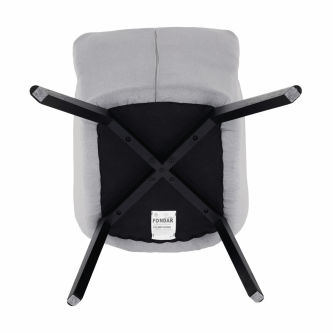 Fotoliu de design, gri/negru, FONDAR