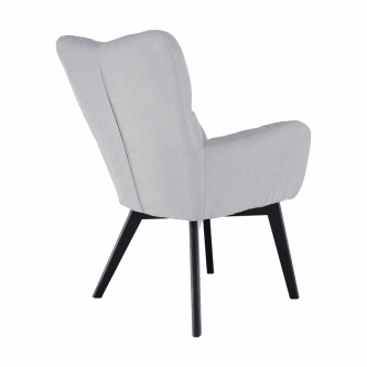 Fotoliu de design, gri/negru, FONDAR