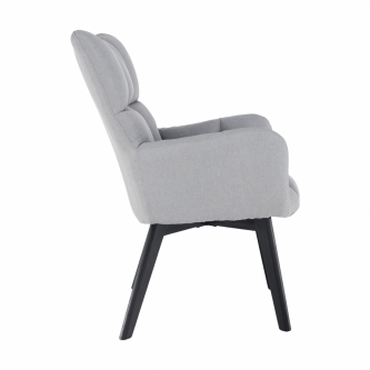 Fotoliu de design, gri/negru, FONDAR