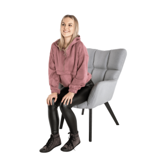 Fotoliu de design, gri/negru, FONDAR