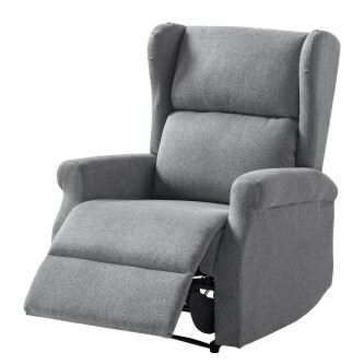 Fotoliu TV electric Barley, Material Textil - Gri