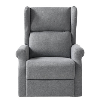 Fotoliu TV electric Barley, Material Textil - Gri