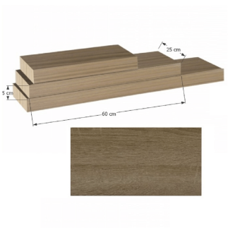 Poliţă 60x25 din MDF, stejar trufă, GANA FY 11044-3