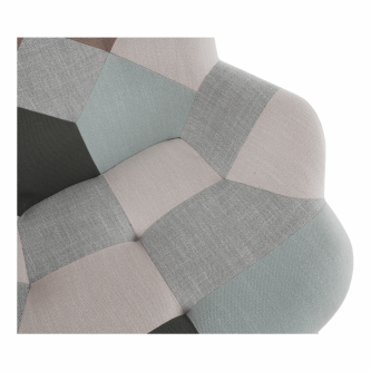 Fotoliu balansoar, patchwork verde-alb/alb/fag, GERON