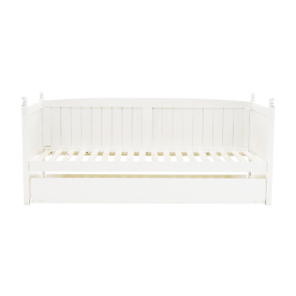 Pat cu pat suplimentar, lemn de pin, alb, 90x200, GLAMIS