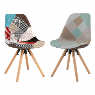 Scaun dining, patchwork color, GLORIA