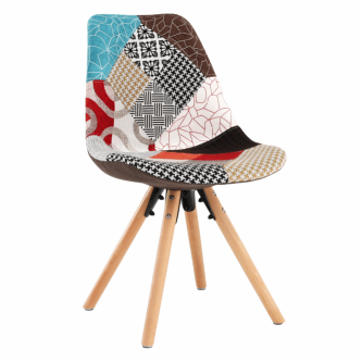 Scaun dining, patchwork color, GLORIA