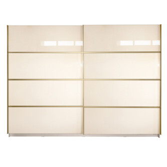 Gold Dulap 2800 Crem cu usi MDF Lucios
