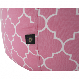 Fotoliu tip sac, roz/alb cu model, GOMBY