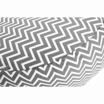 Fotoliu tip sac, gri/alb/model zig-zag, GOMBY