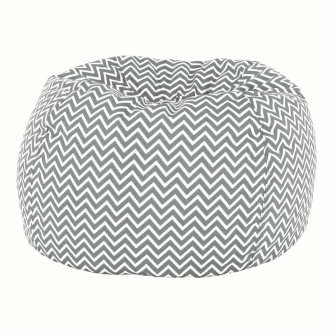 Fotoliu tip sac, gri/alb/model zig-zag, GOMBY