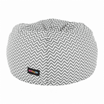 Fotoliu tip sac, gri/alb/model zig-zag, GOMBY