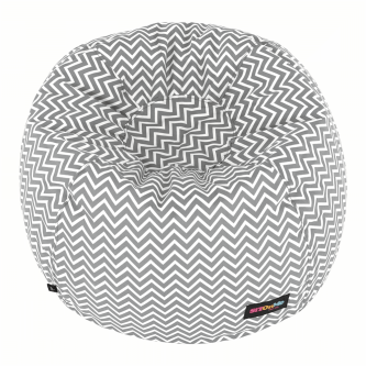 Fotoliu tip sac, gri/alb/model zig-zag, GOMBY