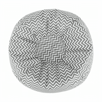 Fotoliu tip sac, gri/alb/model zig-zag, GOMBY
