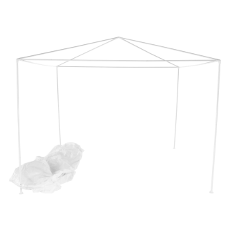 Pavilion grădină/foişor, alb, 3x3 m, GOTAN