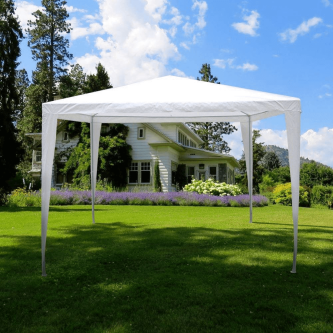 Pavilion grădină/foişor, alb, 3x3 m, GOTAN