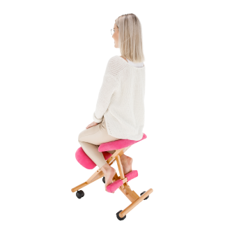 Scaun genunchi ergonomic, roz/ fag, GROCO