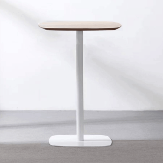 Masă de bar, stejar / alb, MDF / metal, HARLOV