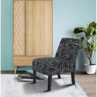 Scaun, negru-alb model/negru, HEROLA