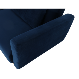 Canapea extensibilă, catifea Velvet albastru regal învechit/cromat, HORSTA