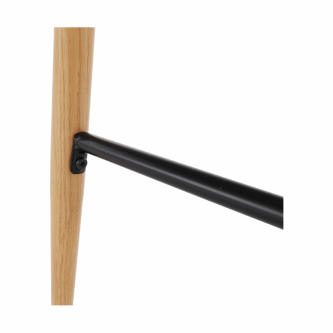 Masă de bar, alb/stejar, diametru 60 cm, IMAM