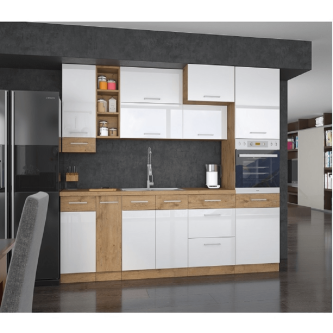 Cabinet inferior cu rafturi, stejar Lancelot, VEGA 30 D ZAK BB