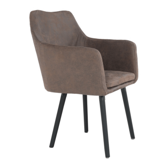 Fotoliu de design, maro-gri/negru, DABIR
