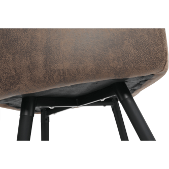Fotoliu de design, maro-gri/negru, DABIR