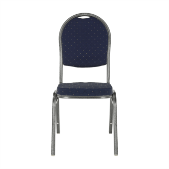 Scaun, rabatabil, textil albastru închis/gri cadru, JEFF 2 NEW