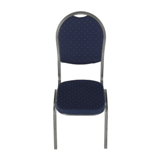 Scaun, rabatabil, textil albastru închis/gri cadru, JEFF 2 NEW