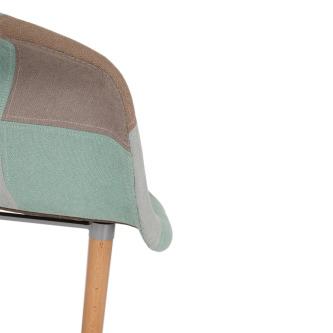 Fotoliu de design, patchwork/mentol/maro/fag, KADIR NEW TIP 5