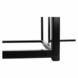 Set 3 măsuţe de cafea, alb mat/negru, KASTLER TYP 3