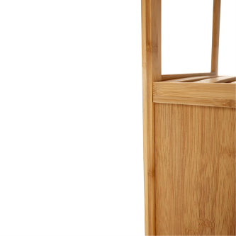 Coş de rufe, bambus natural / gri, KERI NEW