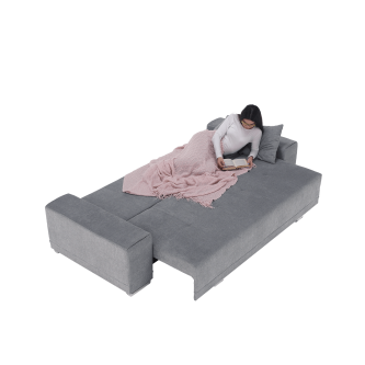 Canapea extensibilă, gri deschis, KEVAN BIG SOFA