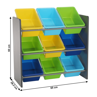 Organizator de jucării, multicolor / gri, KIDO TYPE 3