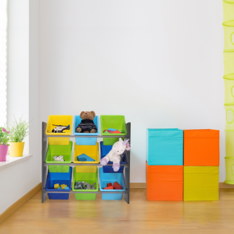 Organizator de jucării, multicolor / gri, KIDO TYPE 3