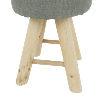 Taburet, gri deschis/natural, KIKO